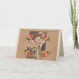Cartão Vintage Fancy Dancer Greeting Card