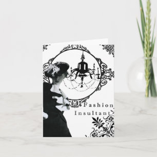 Cartão Vintage Fashion Insultant-Notecard