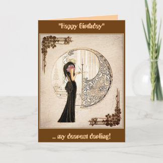 Cartão Vintage Fashionista_Velvet Gown_1933