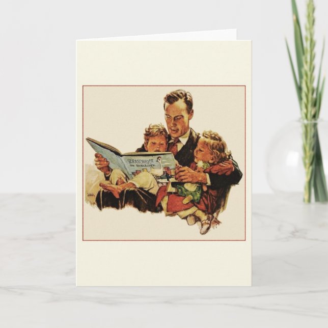 Cartão Vintage Father's Day Greeting Card (Frente)