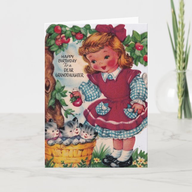 Cartão Vintage Feliz Aniversário de 1930 (Frente)