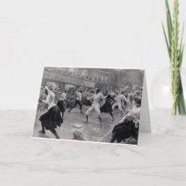 Cartão Vintage Fencing Exhibition Note Card