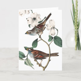 Cartão Vintage Finch e Dogwood, Dia de as mães