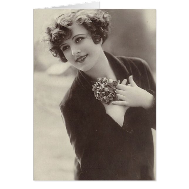 Cartão Vintage Flapper (82) (Frente)