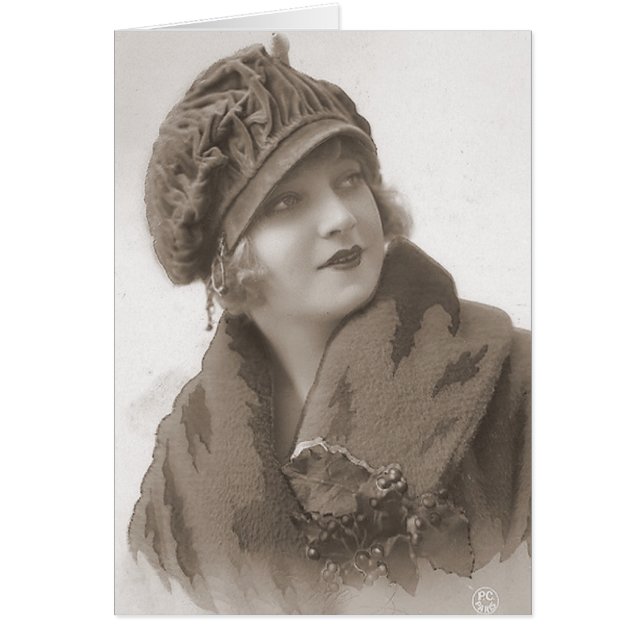 Cartão Vintage Flapper (95) (Frente)