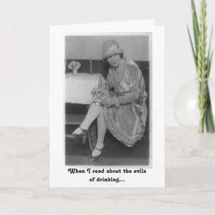 Cartão Vintage Flapper - Mau do Bebendo,