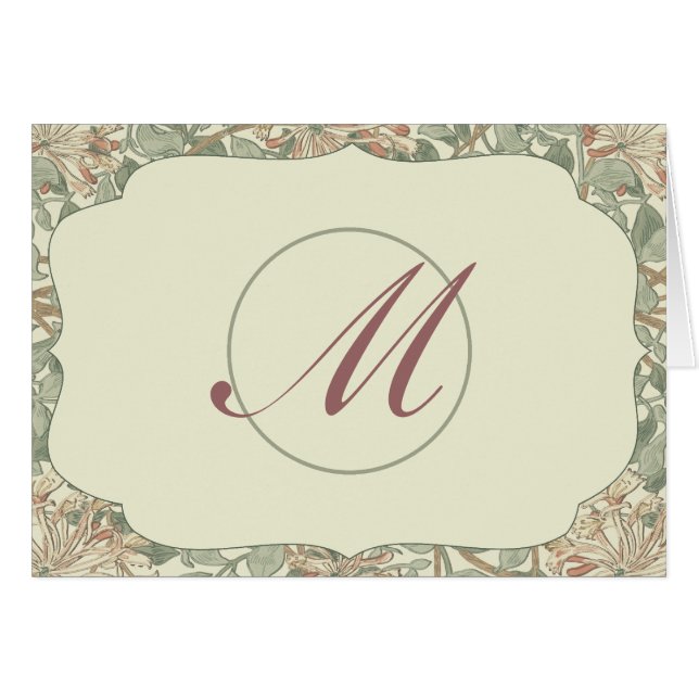 Cartão Vintage Floral William Morris Card (Frente Horizontal)