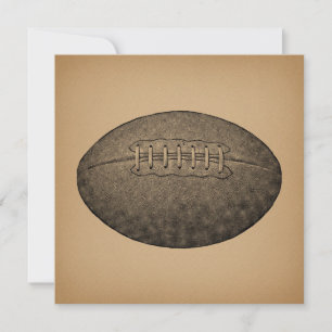 Cartão Vintage Football Illustrated Antique Sports Art