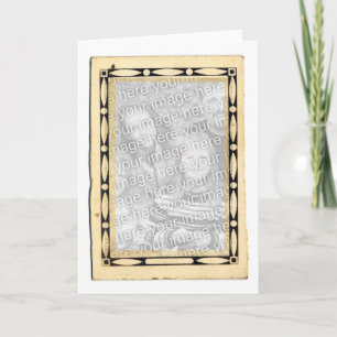 Cartão Vintage Frame Adicionar Sua Própria Foto