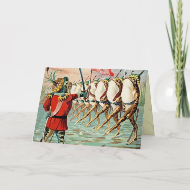 Cartão Vintage Frog Birthday Card (Frente)
