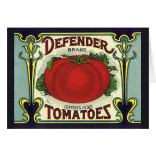 Cartão Vintage Fruta Crate Label Art, Defender Tomates