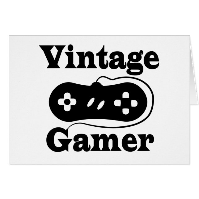 Cartão Vintage Gamer (Frente Horizontal)