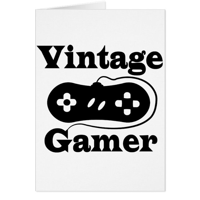 Cartão Vintage Gamer (Frente)