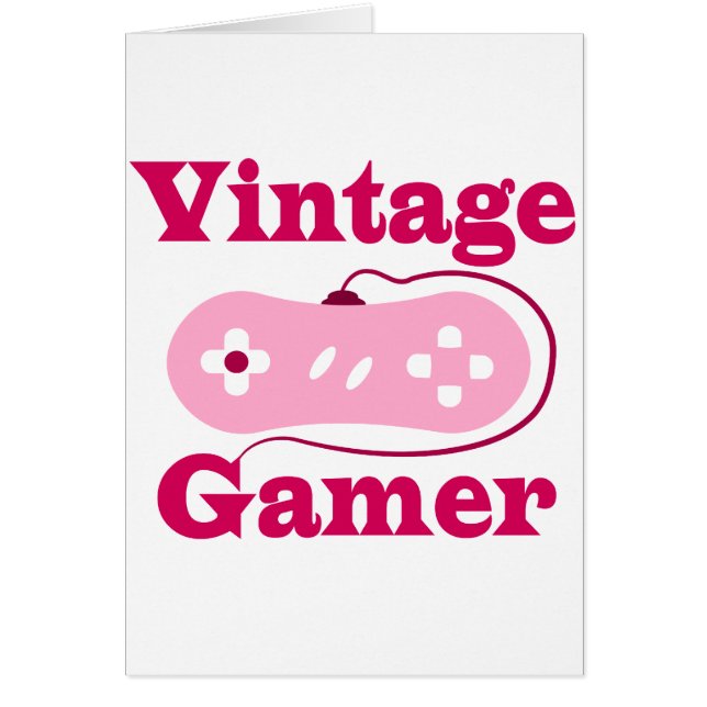 Cartão Vintage Gamer (Frente)