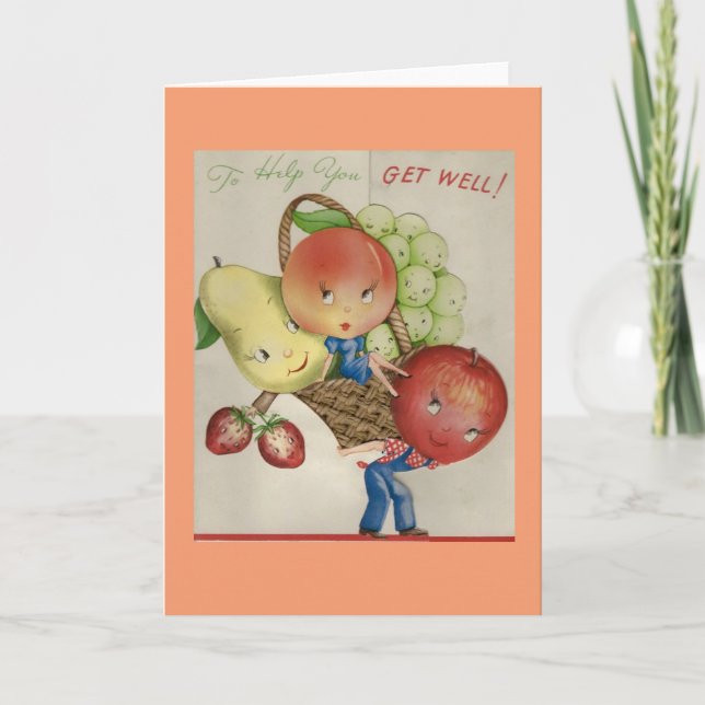 Cartão Vintage Get Well Soon Card (Frente)