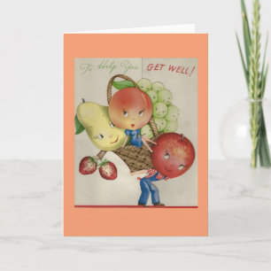 Cartão Vintage Get Well Soon Card