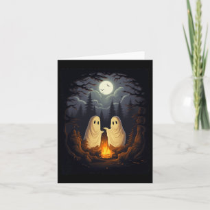 Cartão Vintage Ghost Camping Campfire Gotheen Me