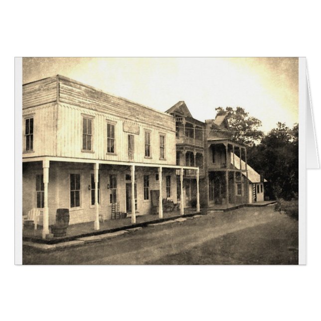 Cartão Vintage Ghost Town Hotel (Frente Horizontal)