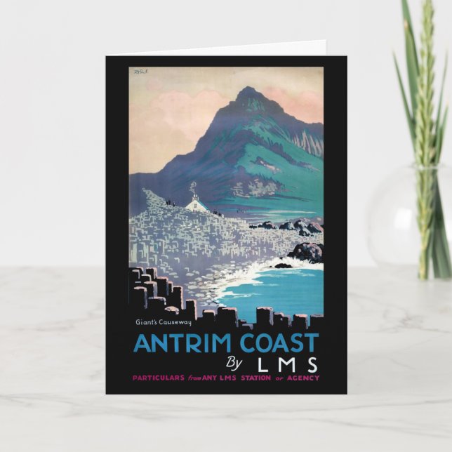 Cartão Vintage Giants Causeway Antrim Coast Ireland Postc (Frente)