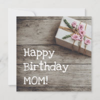 Vintage Gift Wooden Background Adorável Aniversári