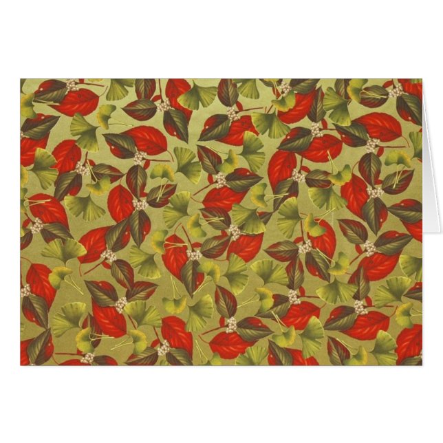 Cartão Vintage Ginkgo (Frente Horizontal)