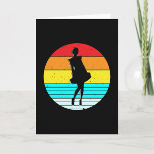 Cartão Vintage Girl Retro Lover Funny Birthday Idet