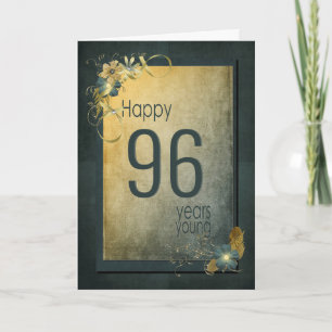 Cartão Vintage Gold 96th Birthday Card