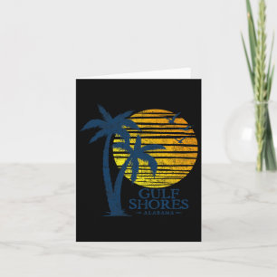 Cartão Vintage Golfo Shores Alabama Souvenir Beach Sunset