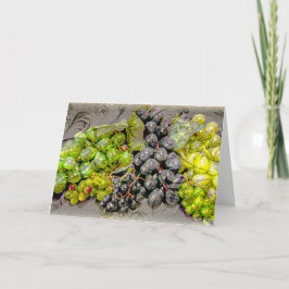 Cartão Vintage Grape Digital Art Greeting Card