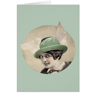 Cartão Vintage Green Hat