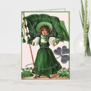 Cartão Vintage Green Saint Patrick's Day
