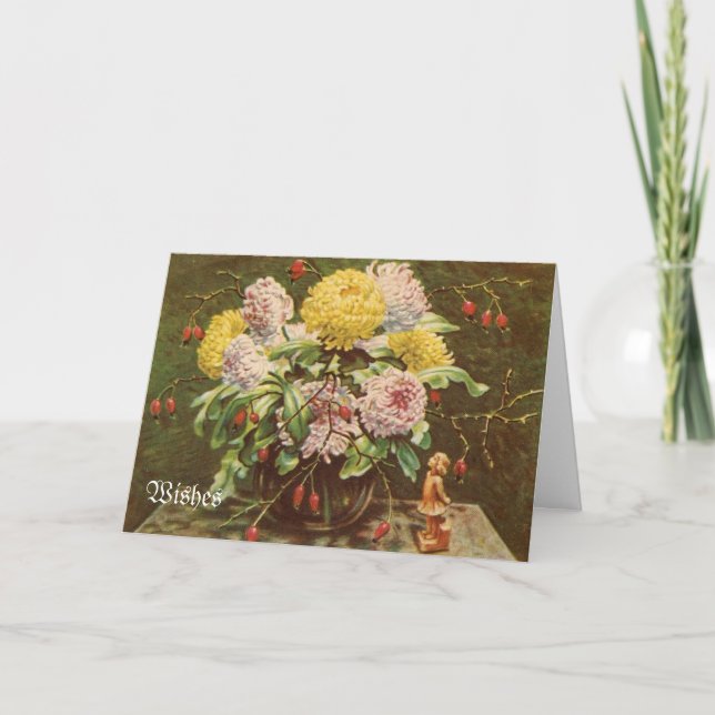 Cartão Vintage Greeting (Frente)