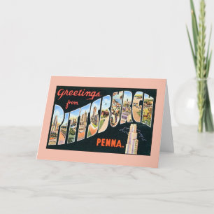 Cartão Vintage greetings from Pittsburgh Pennsylvania