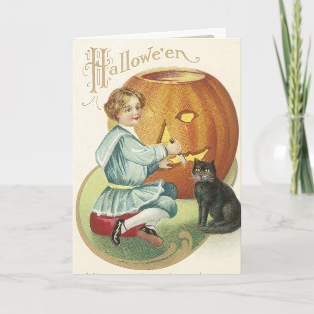 Cartão Vintage Halloween (Frente)