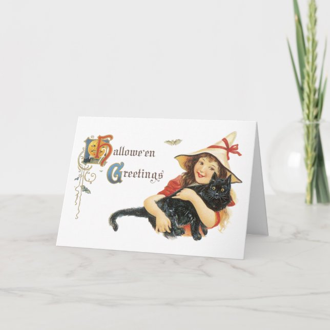 Cartão Vintage Halloween (Frente)