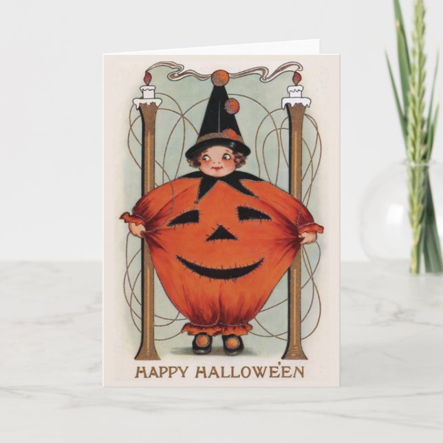Cartão Vintage Halloween (Frente)