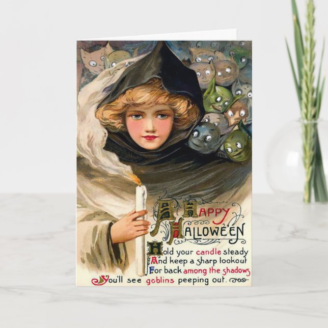 Cartão Vintage Halloween (Frente)