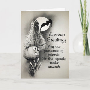 Cartão Vintage Halloween Amends