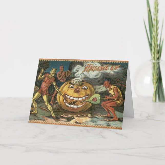 Cartão Vintage Halloween Card (Frente)