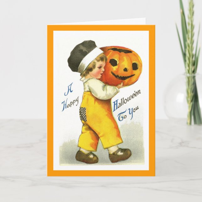 Cartão Vintage Halloween Card (Frente)