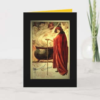 Cartão Vintage Halloween card "Cauldron"