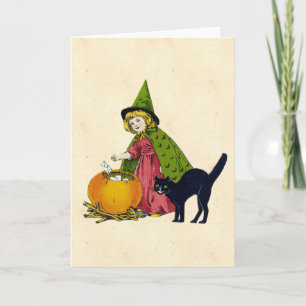Cartão Vintage Halloween Child