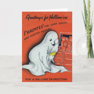 Cartão Vintage Halloween Greeting Card