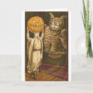 Cartão Vintage Halloween Greeting Card