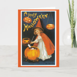 Cartão Vintage Halloween Greeting Card