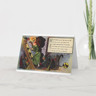 Cartão Vintage Halloween Greeting Cards Classic Posters