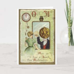 Cartão Vintage Halloween Greeting Cards Classic Posters