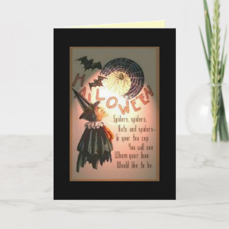 Cartão Vintage Halloween "Love spell"