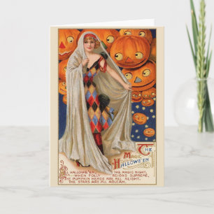 Cartão Vintage Halloween Magic Greeting Card