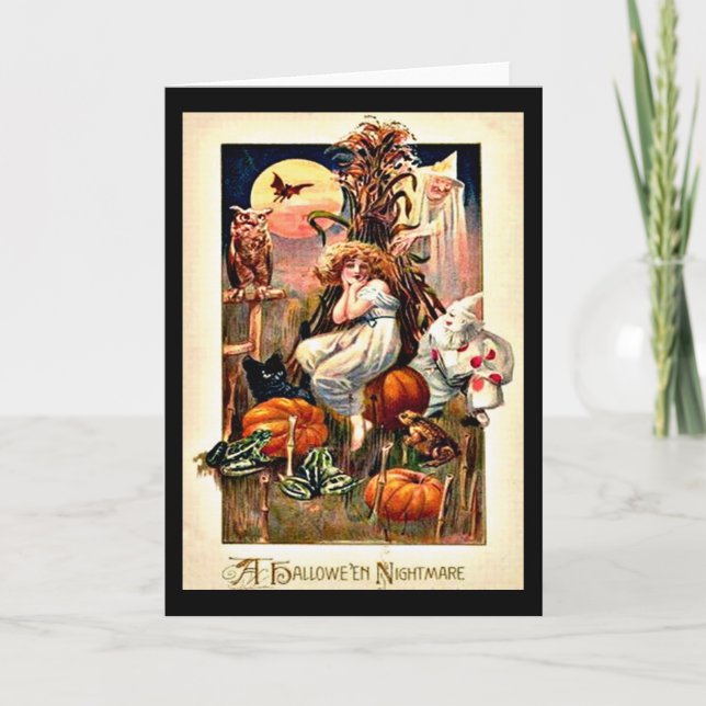 Cartão Vintage Halloween Nightmare (Frente)